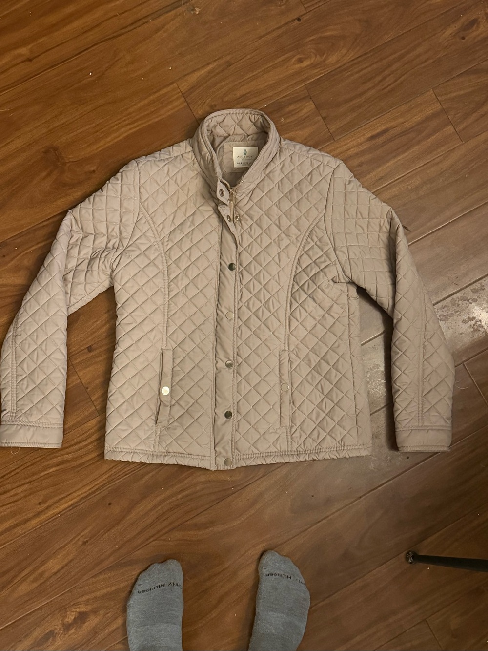 Women’s Quilted Puffer Jacket in Taupe - Lightweight Everyday Coat